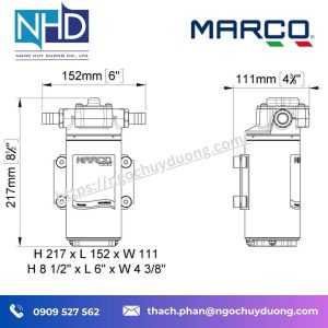 Bơm bánh răng UP12/OIL Marco