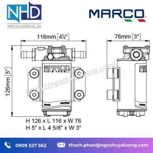 Bơm bánh răng UP2-P PEEK Marco