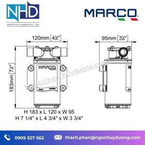 Bơm UP1 cánh quạt cao su MARCO