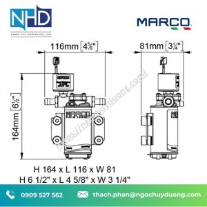 Bơm bánh răng đồng UP2/E-BR Marco