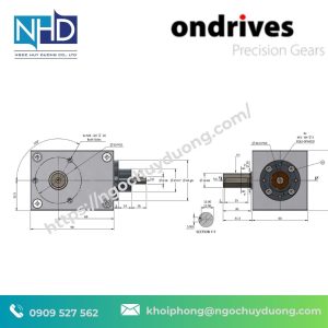 Hộp Số Côn Xoắn Ốc ONDRIVES SBH-32-12A