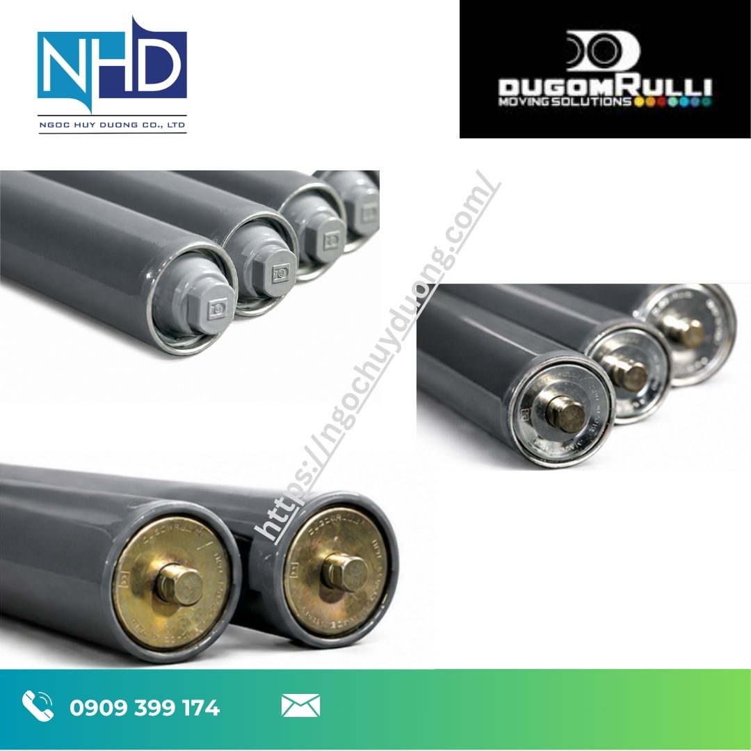Con lăn băng tải DUGOM RULLI Series 306 307 chính hãng
