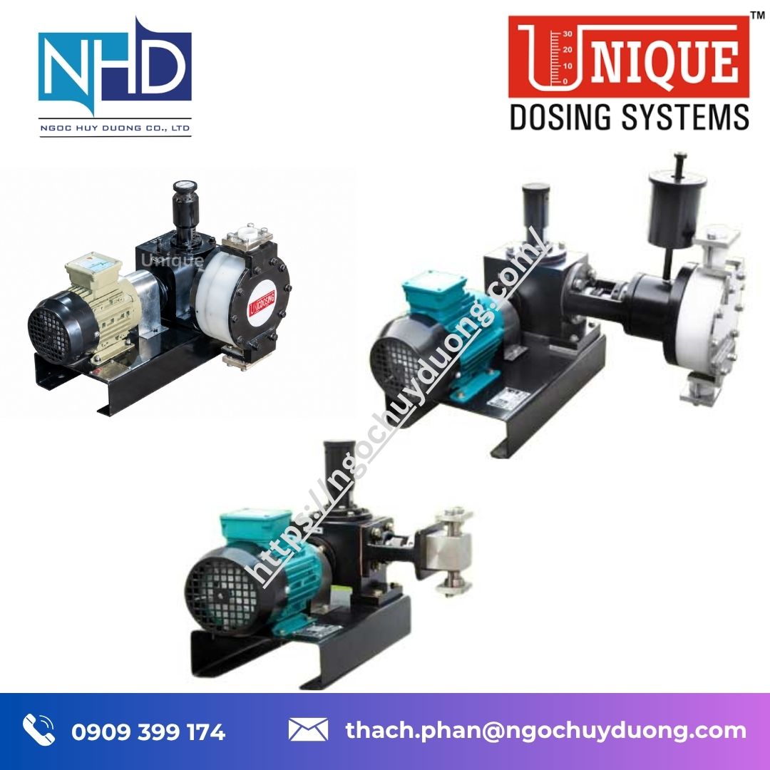 Đại lý giá tốt Bơm định lượng màng Unique Dosing Hydraulic – Báo giá nhanh