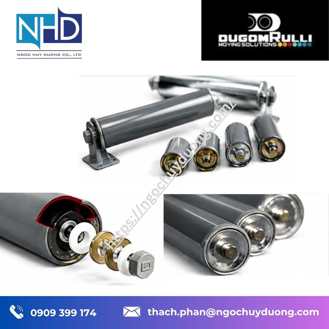 Đại lý giá tốt Con lăn băng tải DUGOM RULLI Series 306 307 chính hãng