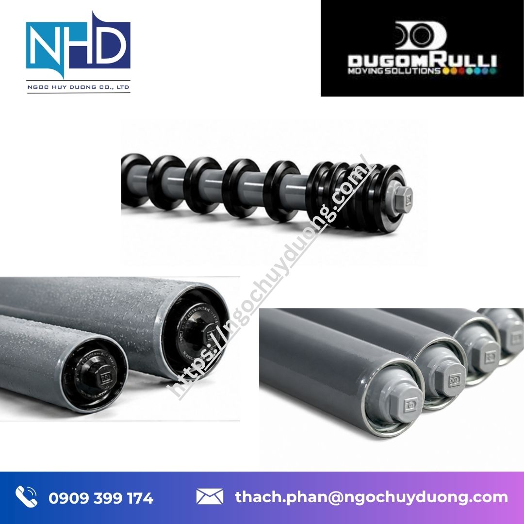 Tổng kho hàng sẵn Con lăn băng tải DUGOM RULLI Series 306 307 chính hãng