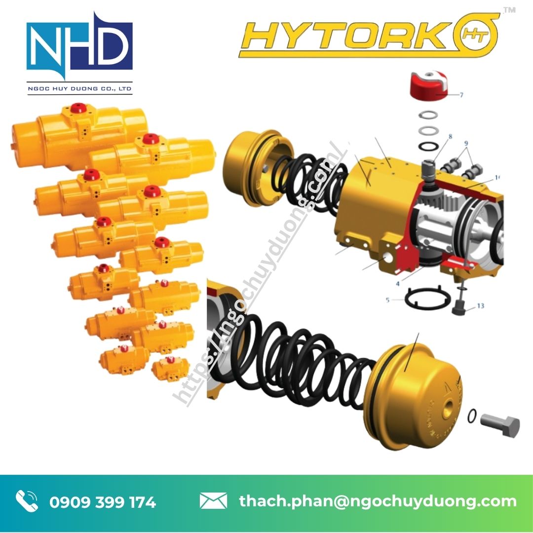 Bộ truyền động khí nén Hytork XL Rack & Pinion công nghiệp
