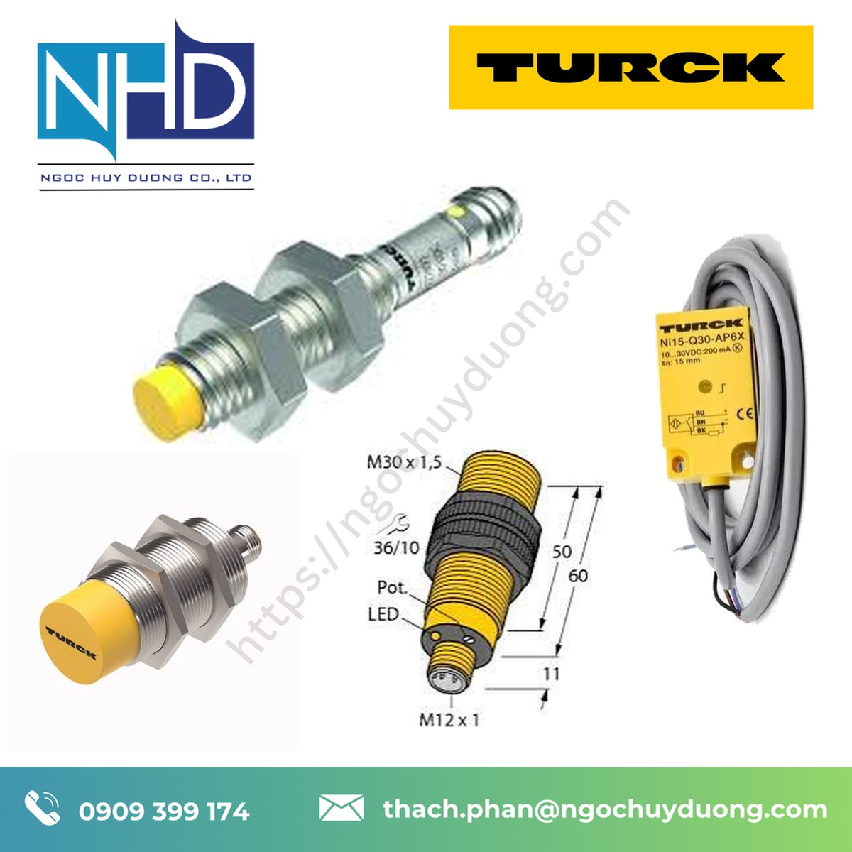 Cảm biến điện dung TURCK dạng trụ – Giá tốt, giao nhanh