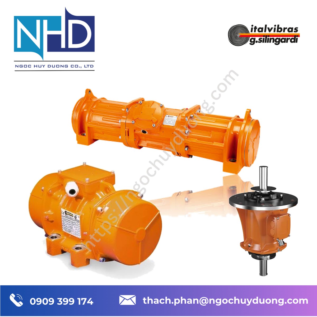 Đại lý giá tốt Động cơ rung mặt bích Italvibras VB – Bảo hành chính hãng