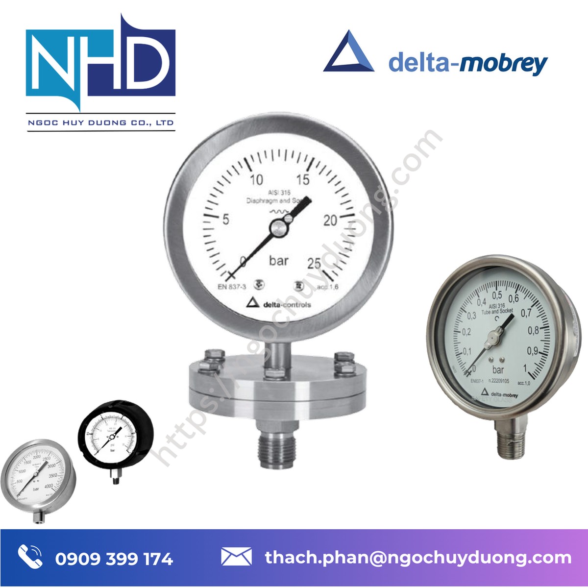 Đại lý giá tốt Đồng hồ áp suất Delta Mobrey GG GS CP – Báo giá nhanh