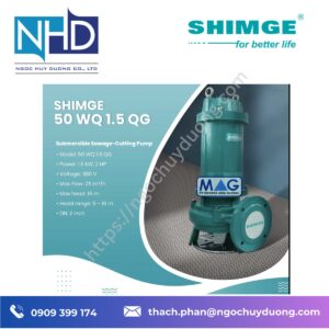 Đại lý giá tốt Phân phối bơm chìm nước thải SHIMGE 50WQ1.5QG