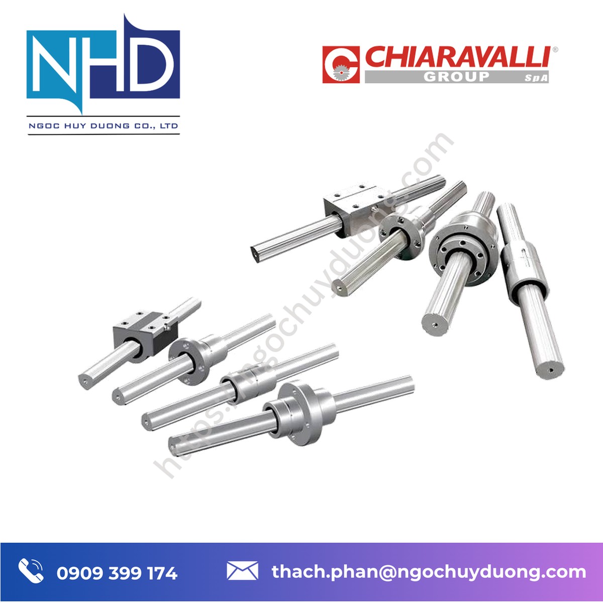 Đại lý giá tốt Trục then hoa bi Chiaravalli WSP – Phân phối chính hãng