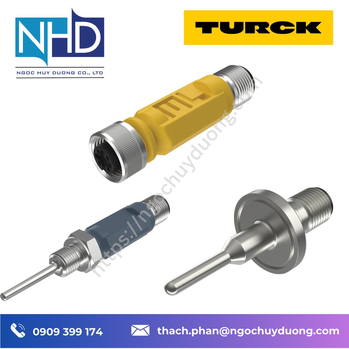 Tổng kho hàng sẵn Cảm biến nhiệt độ TURCK TP-504A-TRI1.5-H1141-L100-S3645 chính hãng