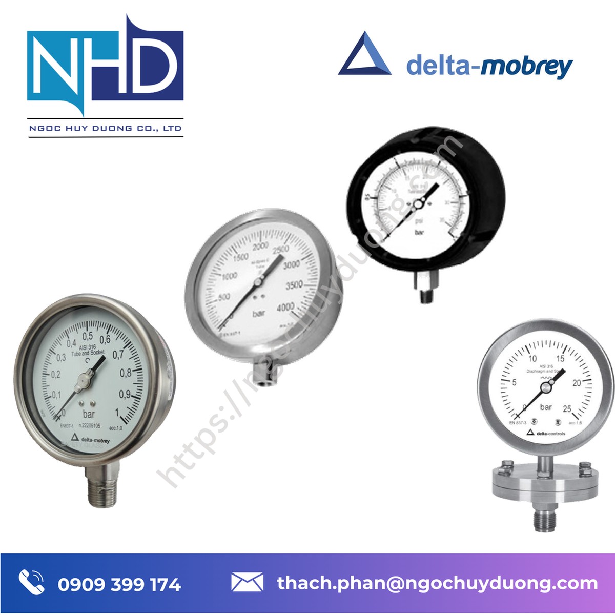 Tổng kho hàng sẵn Đồng hồ áp suất Delta Mobrey GG GS CP – Báo giá nhanh