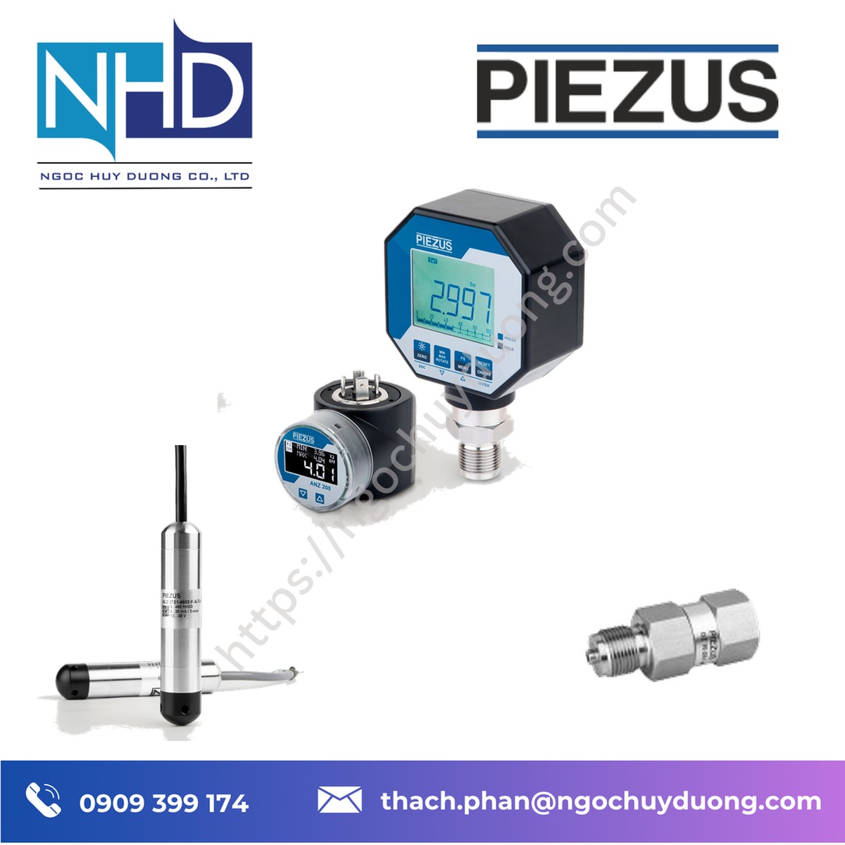 Tổng kho hàng sẵn Đồng hồ đo áp suất điện tử PIEZUS OCTO 3420 Giá tốt
